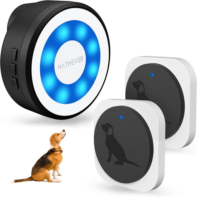 Hathever Store Dog Bells to Go Outside, Wireless Dog Doorbell Operating at 1000 Feet with Chew Resistant IP65 Waterproof Touch Button, CD Quality Sound & 4 Notification Modes - Image 1